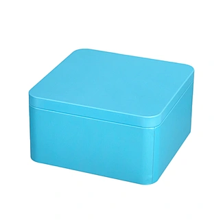 empty square tin